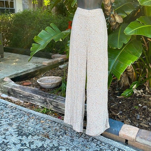 AFRM leopard print wide leg pants. - Picture 1 of 7